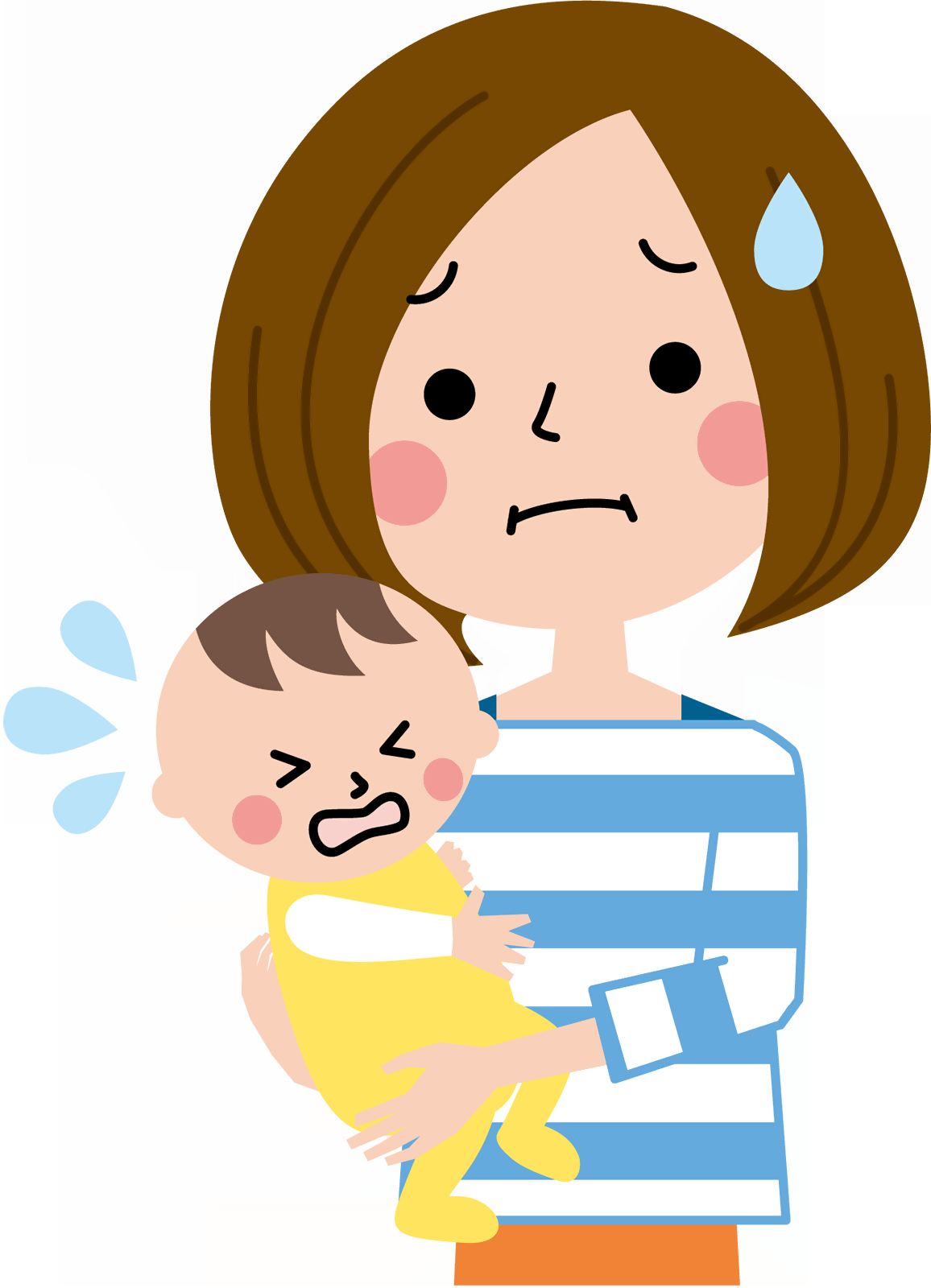 子育てに不安な様子の女性