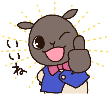 いいね!とウインクしてるさほっちのイラスト