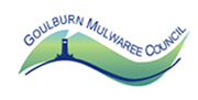 GOULBURN MULWAREE COUNCILと書かれた青と緑で描かれたポスター