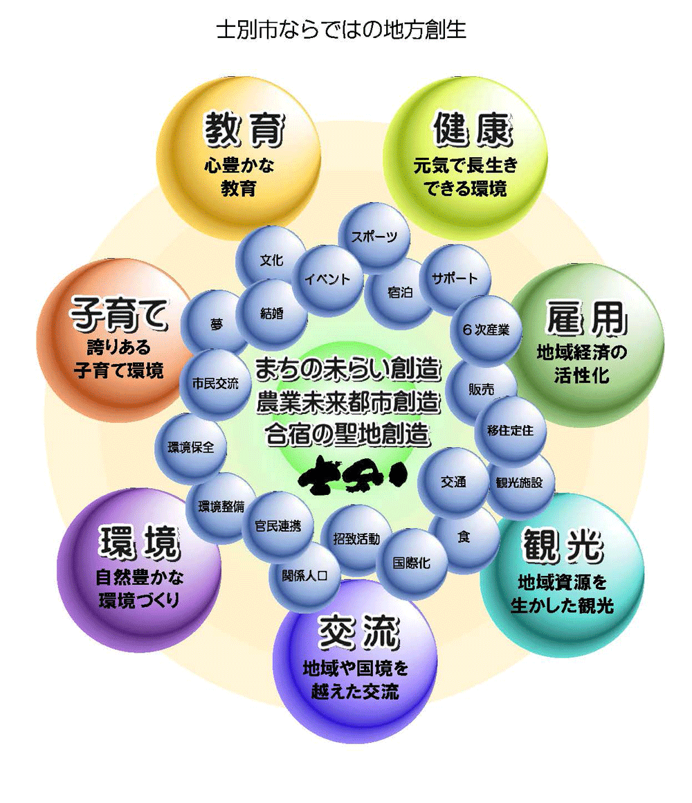 士別市ならではの地方創生が描かれたチャート図