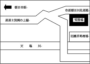 朝日地区の地図
