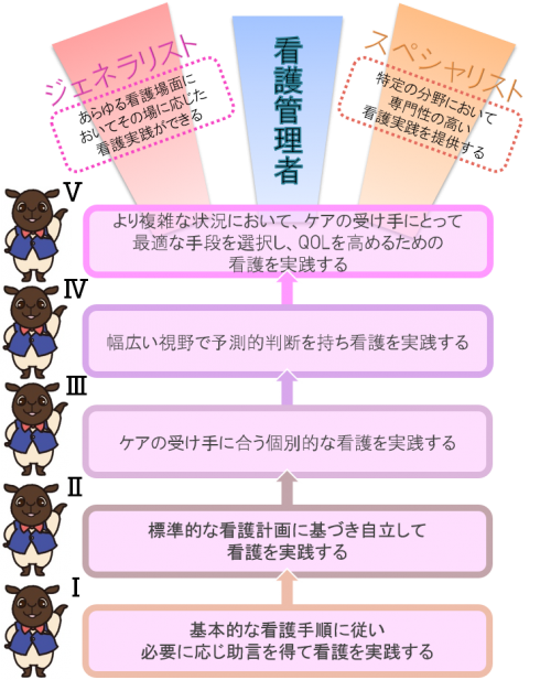 クリニカルラダーのイメージ図