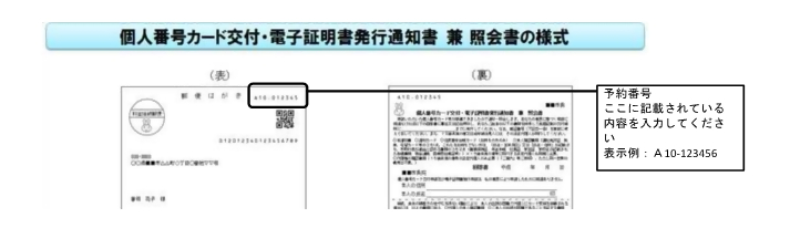 個人番号カード交付・電子証明書発行通知書兼照会書の様式
