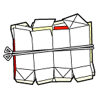 紐で束ねた紙パックのイラスト