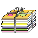 紐で束ねた雑誌のイラスト