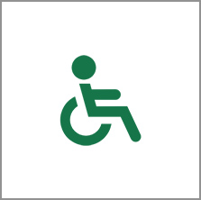 車椅子に乗っている人のピクトグラム