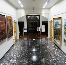 公会堂展示館の文化芸術展示スペースの様子