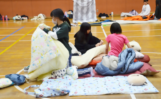 宿泊体験の様子