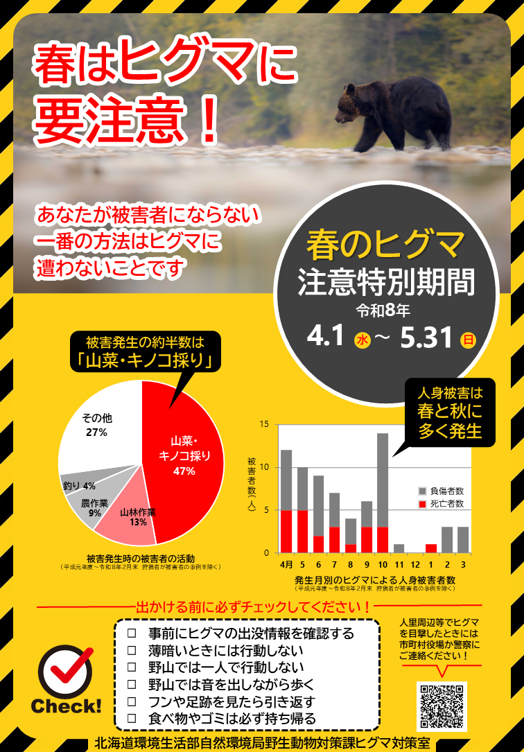 2026年春のヒグマ注意特別期間