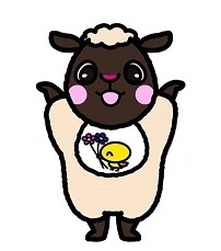 羊の赤ちゃんのマスコットキャラクター「未生」のイラスト