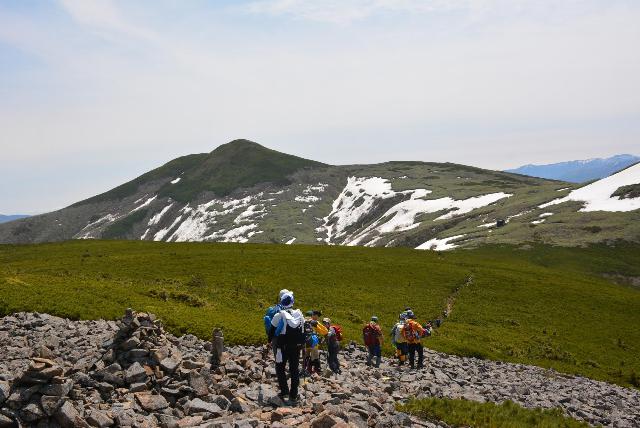 天塩岳登山中