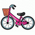 ピンク色の自転車のイラスト